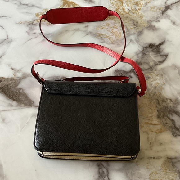 Guess Black and Cream Crossbody with Red Strap - Picture 4 of 5